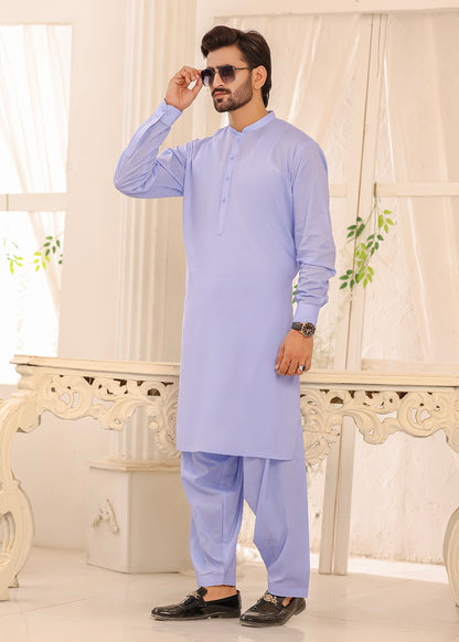 Cotton Kurta Shalwar Blue Color