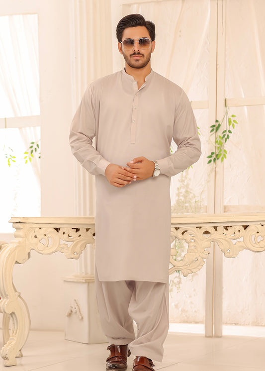 Cotton Kurta Shalwar Beige Color