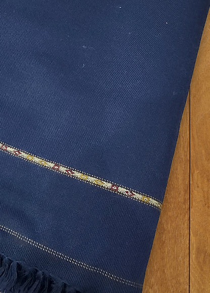 Navy Blue Woolen Shawl
