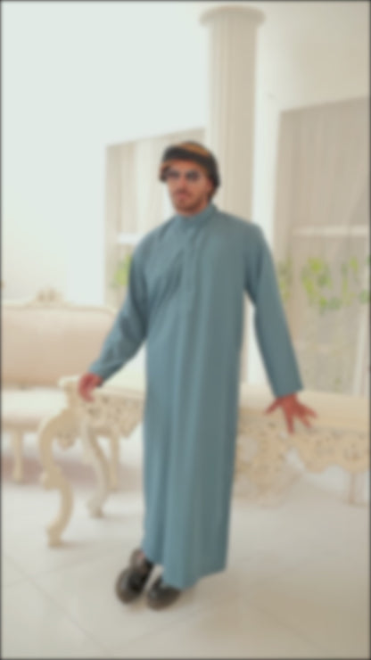 GREYISH BLUE KUWAITI JUBBA