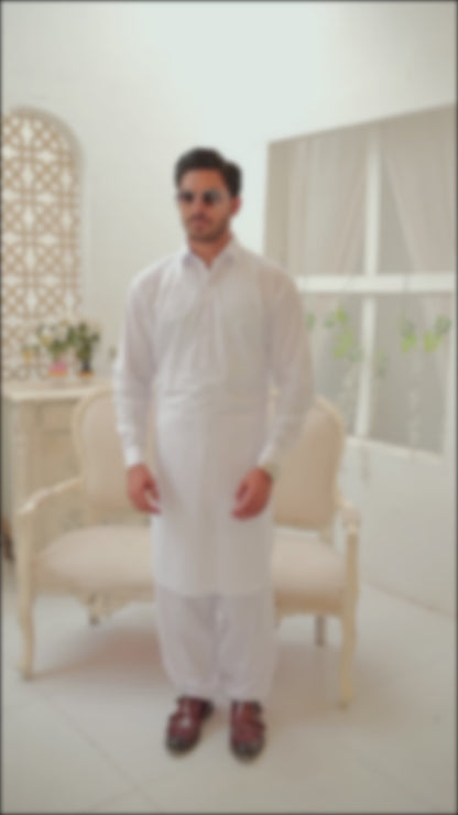 WHITE KAMEEZ SHALWAR