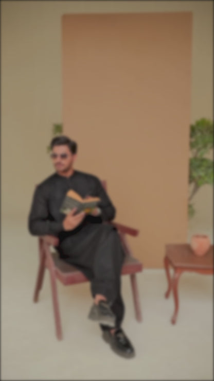 FATHER & SON BLACK KURTA SHALWAR