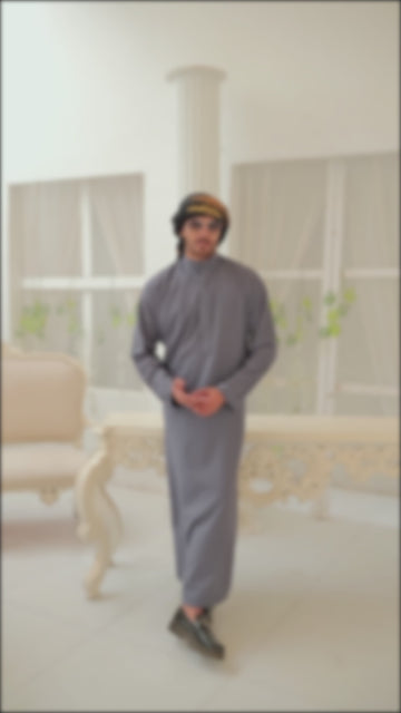 PURPLISH GREY KUWAITI JUBBA