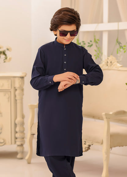 FATHER & SON NAVY BLUE KURTA PAJAMA