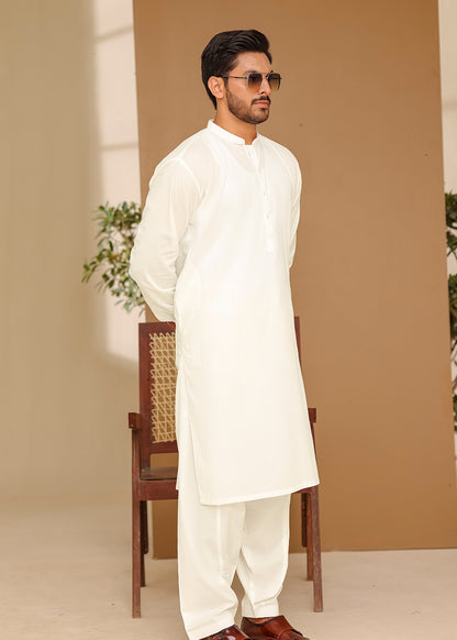 Cotton Kurta Shalwar Off-White Color